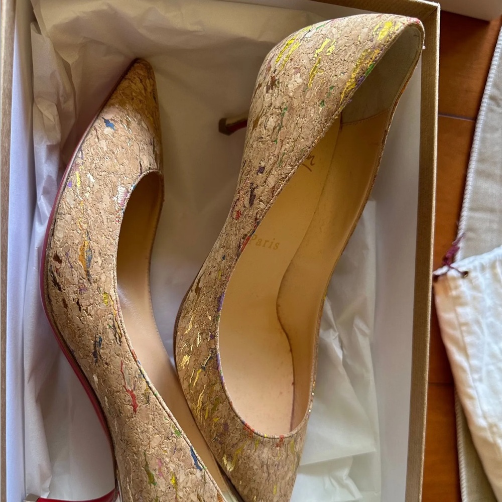 Christian Louboutin Cork High Heels—NIB! No longer found in stores